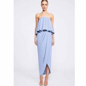 NWT Shona Joy Strapless Cornflower Blue Maxi Dress